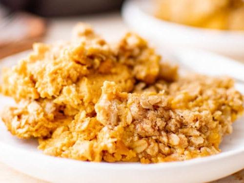 Crisp on a white serving plate.