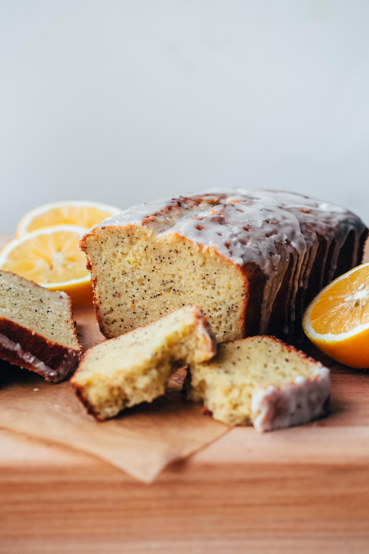 Tam tahıl zeytinyağı Meyyer Limon Glaze ile ahududu ekmeği