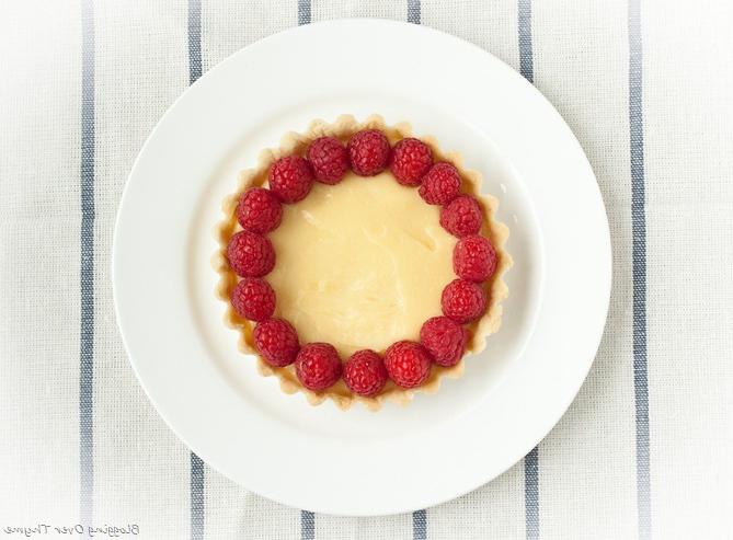 Meyer Lemon Tart with Raspberries