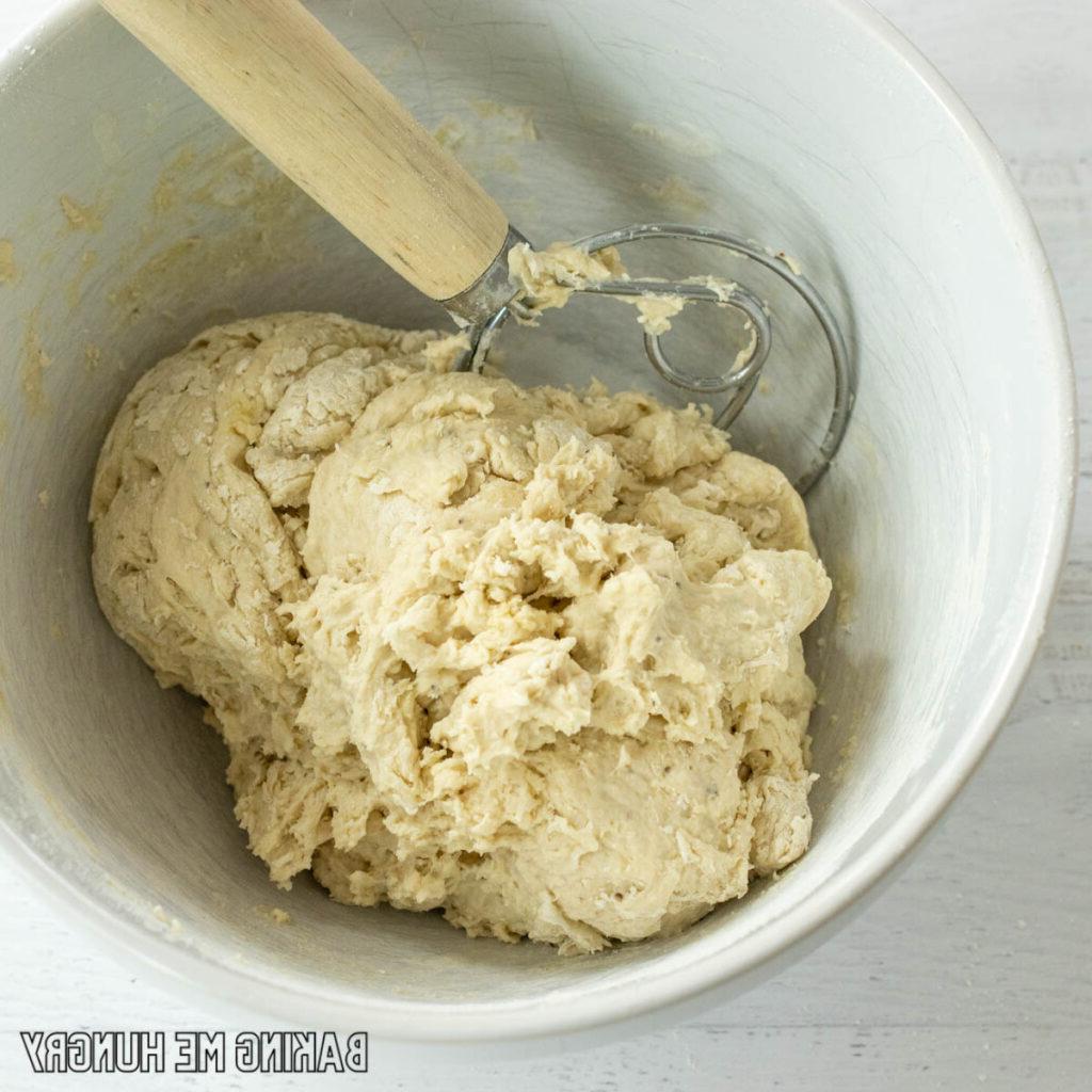 dough in large mixing bowl